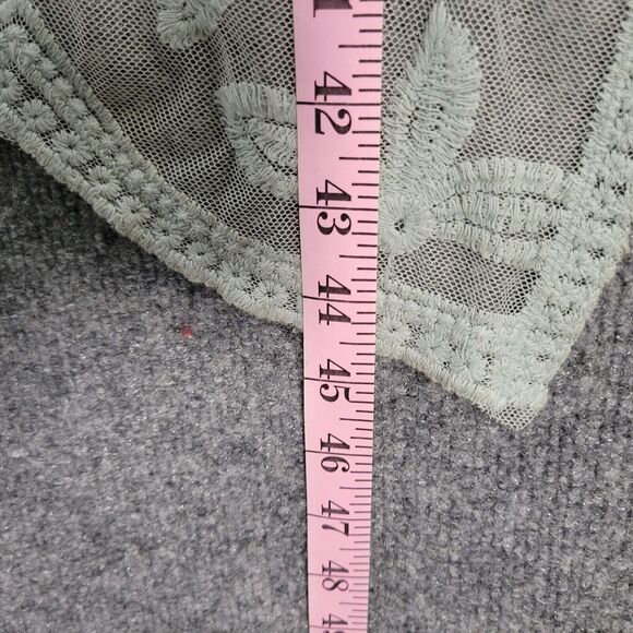 POLAGRAM Green Sheer Lace Kimono Fairy Romantic Feminine Dainty Flowy ONE SIZE - Picture 7 of 9